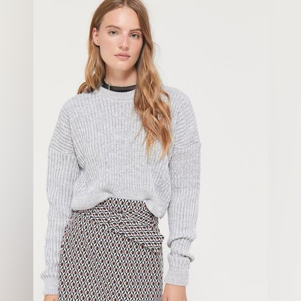Urban Outfitters Big Sur Ribbed Cropped Sweater